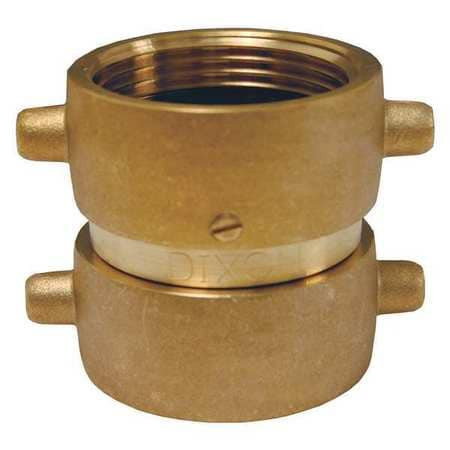 DIXON VALVE  COUPLING DFP2525F FEMALE SWIVEL PIN LUG BRASS NST 2-1/2