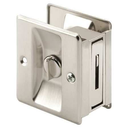 PRIME LINE PRODUCTS N 7239 LOCK POCKET DOOR SATIN NICKEL