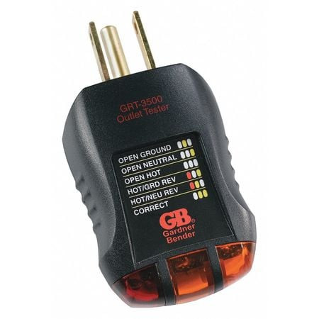 GARDNER BENDER GRT-3500 TESTER OUTLET 110-125VAC