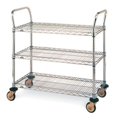 METRO MW711 UTILITY CART CHROME 38X24X38 3 SHELF