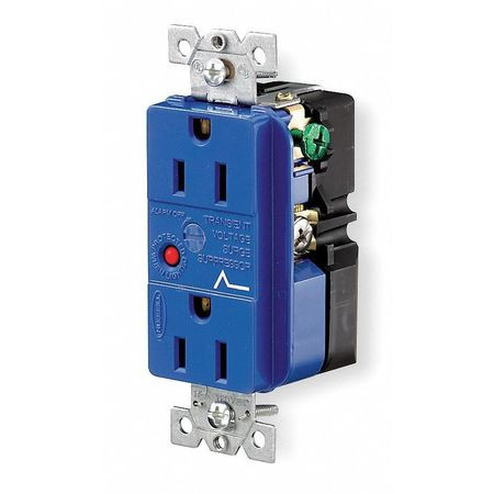 HUBBELL HBL5262SA RECEPTACLE,BLUE,15 A,2P3W,BACK,1PK