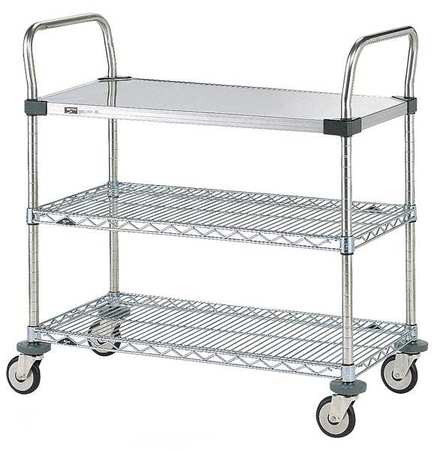 METRO MW404 UTILITY CART SS/CHROME 38X21X38 3 SHELF