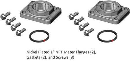 FILL-RITE KIT900PF1N METER/FLANGE KIT 1 IN NPT NICKEL