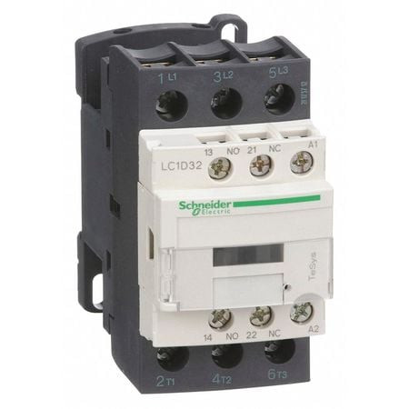 SCHNEIDER ELECTRIC LC1D32G7 3 POLE, 120 COIL VAC AT 50/60 HZ, 32 AMP
