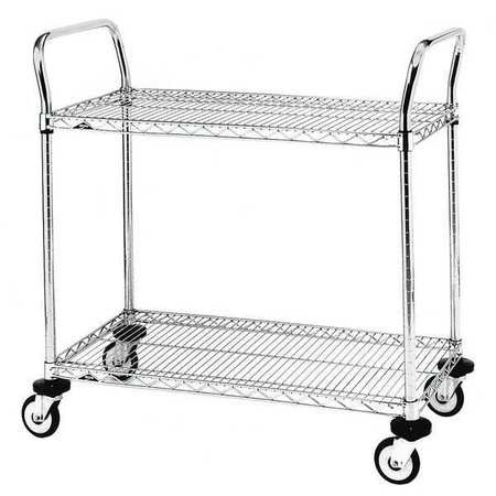 METRO MW611 UTILITY CART,CHROME,38X24X38,2 SHELF