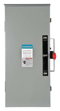 SIEMENS DTGNF323NR SAFETY SWITCH,240VAC,3PST,100 AMPS AC