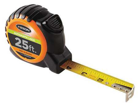 KESON INDUSTRIES PG1825ALV TAPE MEASURE 1 IN X 25 FT ORANGE/BLACK