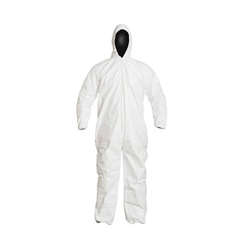 DUPONT IC180SWH3X002500 DUPONT TYVEK ISOCLEAN COVERALL SERGED SE