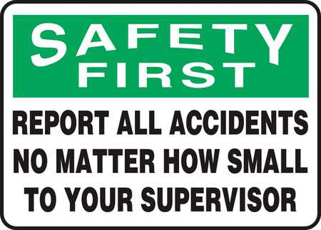 ACCUFORM SIGNS MGNF984VA ACCUFORM MGNF984VA SAFETY FIRST SIGN, RE