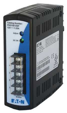 EATON PSG15E12SP DC POWER SUPPLY 12VDC 1.25A 50/60 HZ