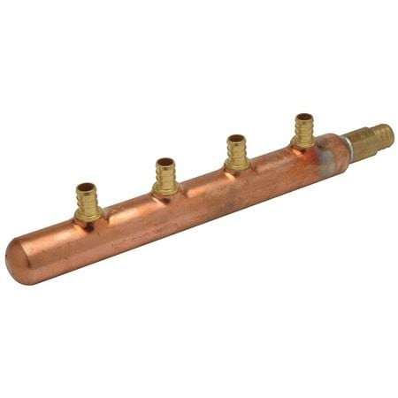 ZURN PEX QCM43-4GX PEX MANIFOLD,COPPER,PEX,11-1/2 IN. L