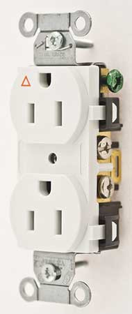 HUBBELL IG15CRWHI RECEPTACLE DUPLEX 15A 5-15R 125V WHITE