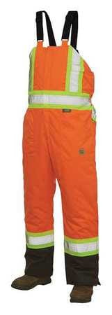WORK KING S79831-5XL-FLOR G7411 HI-VIS INSULATED BIBS FLO ORANGE 5