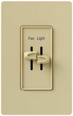 LUTRON S2-LFSQ-IV FAN/LIGHT CONTROL DUAL SLIDE 120V 1 POLE
