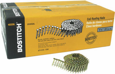STANLEY CR2DGAL 7,200-PACK 1-INCH GALVANIZED ROOFING NAI