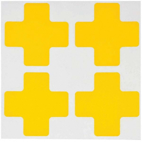 BRADY SPC ABSORBENTS 104469 2 IN X 5 IN B514 YELLOWFLOOR CROSSES 20/