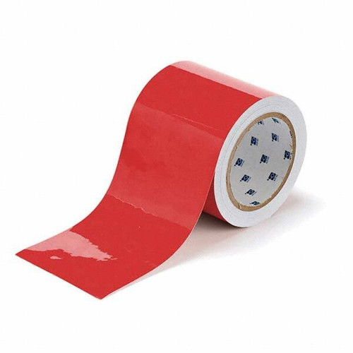 BRADY SPC ABSORBENTS 104373 FLOOR TAPE,RED,4 INX100 FT,ROLL