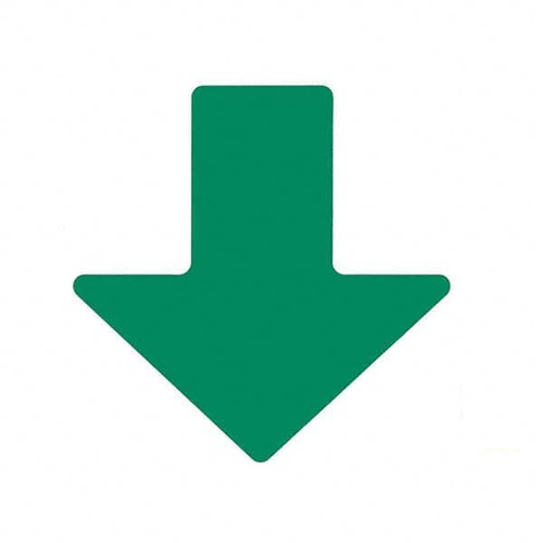 BRADY SPC ABSORBENTS 104413 FLOOR TAPE,GREEN,2 INX5 IN,ARROW,PK100