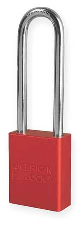 AMERICAN LOCK A1107RED ALUMINUM PADLOCK - RED3" SHACKLE