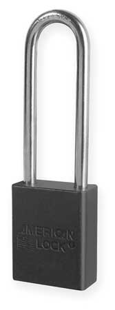 AMERICAN LOCK A1107KABLK D8965 LOCKOUT PADLOCK KA BLACK 1/4IN. DI