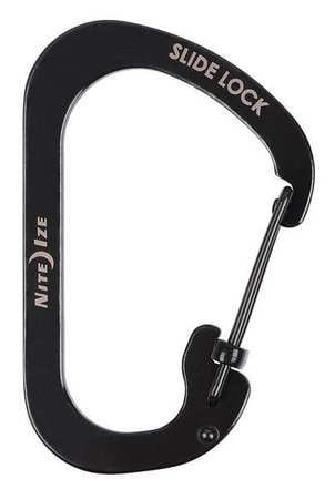 NITE IZE CSL4-01-R6 LOCKING CARABINER CLIP BLACK 2 IN.