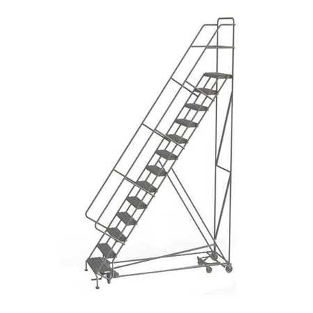 TRI-ARC KDAD113246 ROLLING LADDER 13 STEP STEEL PERFORATED