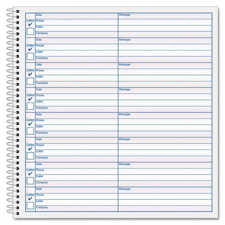 TOPS MANUFACTURING CO. TOP4416 PHONE MESSAGE BOOK