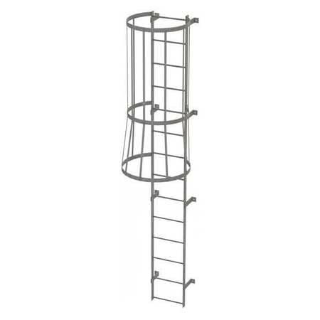 TRI-ARC WLFC1114 FIXED LADDER W/ SAFETY CAGE STEEL 13 FT.