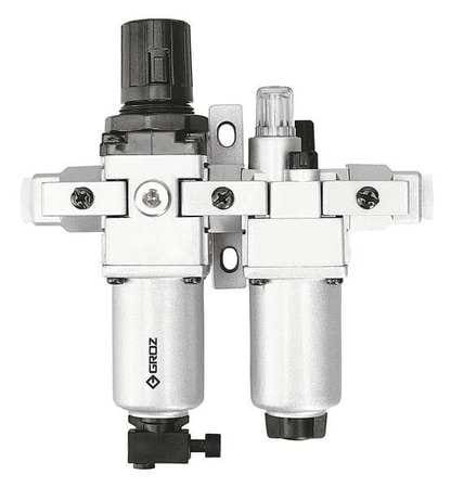 GROZ 7DX41 FRL,2 PCS,1/2" NPT,40 MICRON,99 CFM