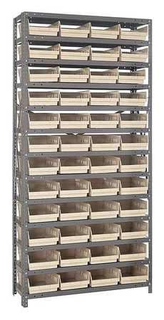 QUANTUM STORAGE SYSTEMS 1275-107IV SHELVING UNIT, 12"D X 36"L X 75"H, HEAVY