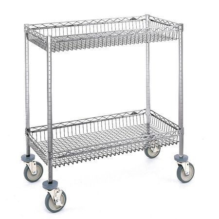 METRO 66170 BASKET CART 2SHELF 39X48X18 CHROME