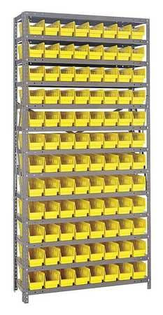 QUANTUM STORAGE SYSTEMS 1275-101YL SHELVING UNIT, 12"D X 36"L X 75"H, HEAVY