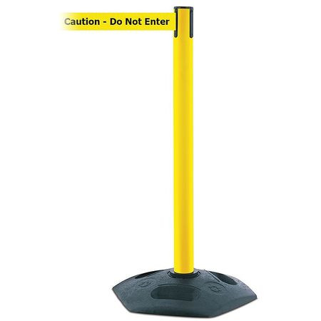 TENSABARRIER 886-35-MAX-NO-YAX-C BARRIER POST WITH BELT 13 FT. PVC YELLOW