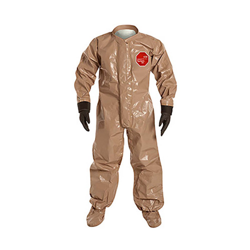 DUPONT C3184TTNSM000600 COLLARED COVERALL,SOCKS/BOOT FLAPS,S,PK6