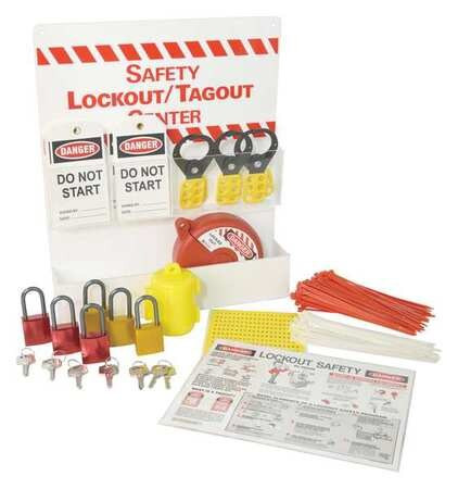 BRADY SPC ABSORBENTS LC391E LOCKOUT STATION,VALVE LOCKOUT,6 PADLOCKS