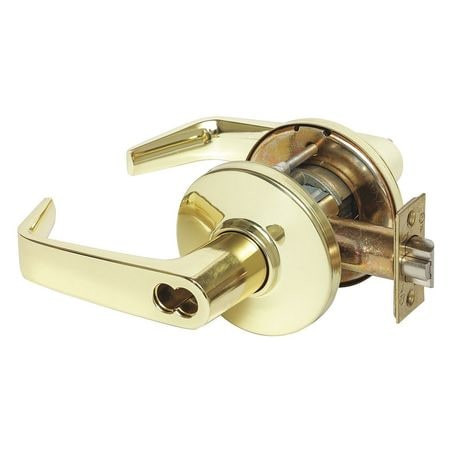 STANLEY SECURITY 9K37AB15DS3605 LEVER ENTRANCE ANGLED BRIGHT BRASS