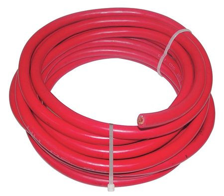 WESTWARD 19YE25 WELDING CABLE 4 AWG 25 FT. RED RUBBER