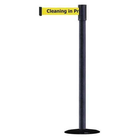 TENSABARRIER 890B-33-89-89-MAX-NO-YCX-C SLIMLINE POST BLACK WRINKLE BASIC 13 FT.