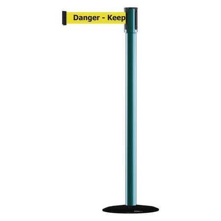 TENSABARRIER 890B-33-28-28-MAX-NO-YDX-C SLIMLINE POST GREEN DANGER KEEP OUT