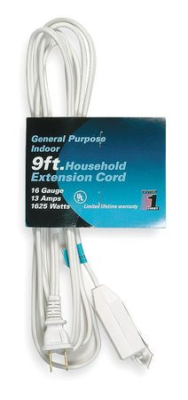POWER FIRST 1FD69 EXTENSION CORD 9 FT. 16/2 GA.