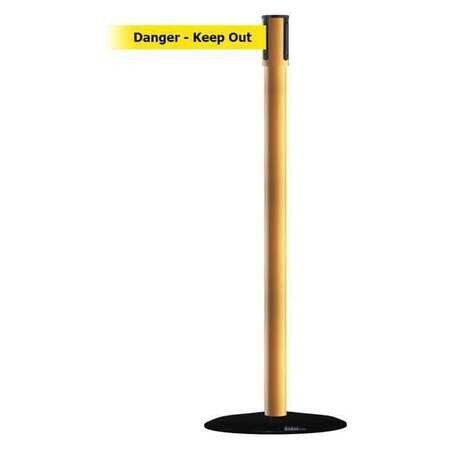 TENSABARRIER 890B-33-35-35-MAX-NO-YDX-C SLIMLINE POST,YELLOW,DANGER KEEP OUT