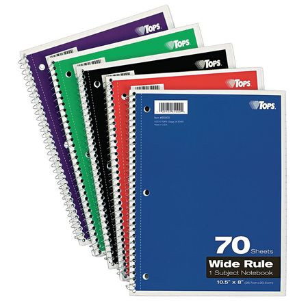 TOPS MANUFACTURING CO. TOP65000 NOTEBOOK,WIREBOUND
