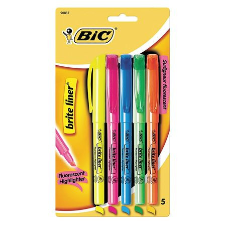 BIC CORPORATION BICBLP51WASST PACK OF (5), ASSORTED COLORS OF HIGHLIGH