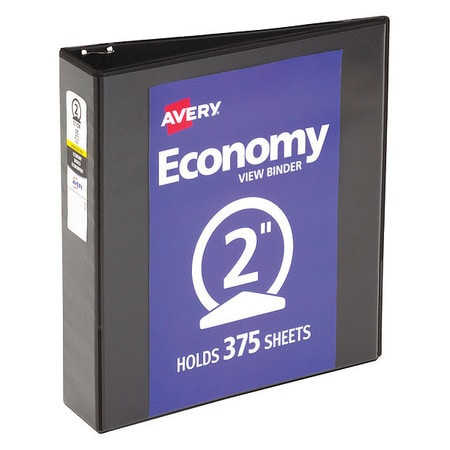 AVERY AVE05730 ECONOMY BINDER ROUND 2 IN. VIEW BLACK