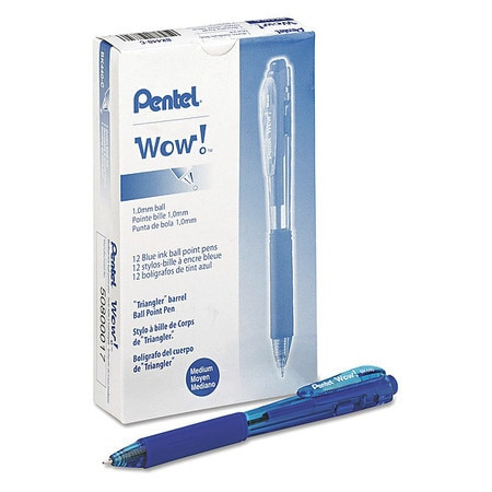 PENTEL PENBK440C BALLPOINT PENS,BLUE,PK12