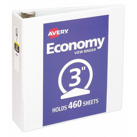 AVERY AVE05741 ECONOMY BINDER ROUND 3 IN. VIEW WHITE