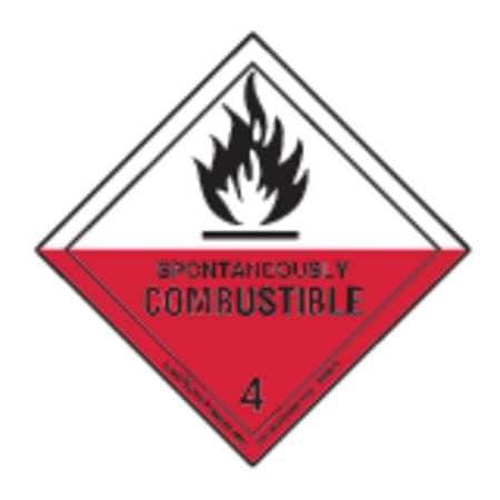 LABELMASTER HML21 SPONTANEOUS COMBUST LBL 100MMX100MM 500