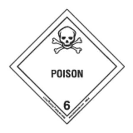 LABELMASTER HML8 POISON LABEL 100MMX100MM PAPER 500 LBLS