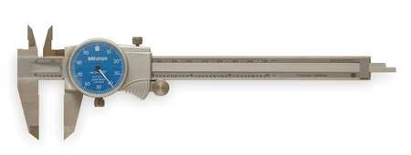 MITUTOYO 505-742-51 DIAL CALIPER 6 IN 0.100/REV BLUE FACE