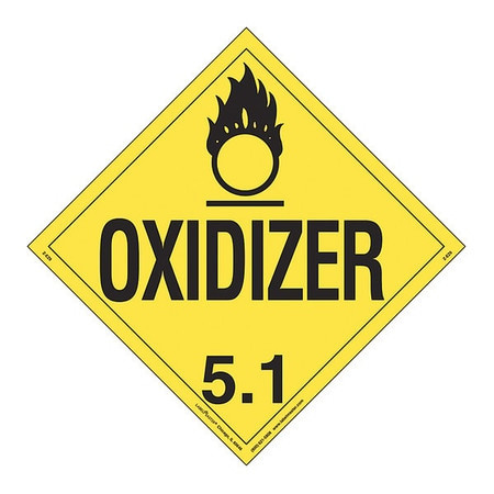 LABELMASTER Z-EZ6 OXIDIZER PLACARD,WORDED,E-Z,PK25